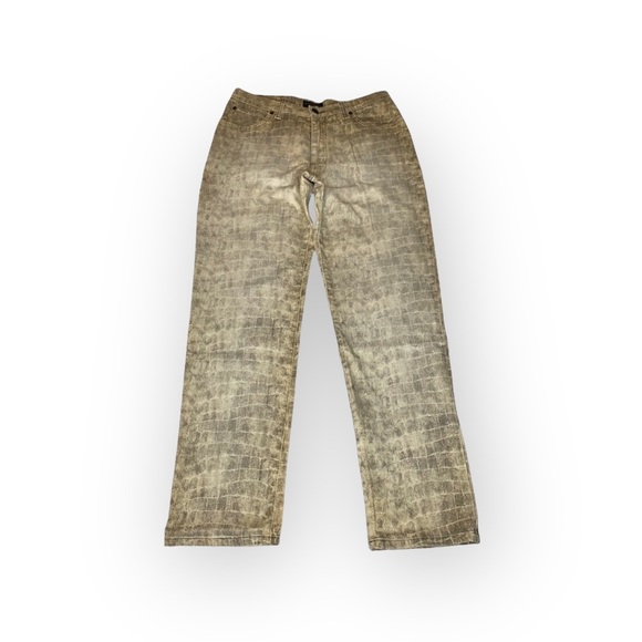 Vintage Denim - Vintage 90’s: Overdrive Jeans ༄ High Waist Snakeskin Print ༄ Bal Harbour Shops ༄